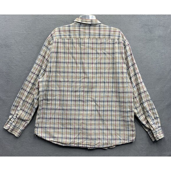Nautica Button Down Shirt Men's Plaid 100% Cotton Long Sleeve Size XXL - Picture 3 of 15
